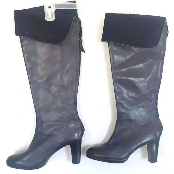 Lauren Ralph Lauren knee high leather heeled boots womens size 9 - Picture 1 of 6